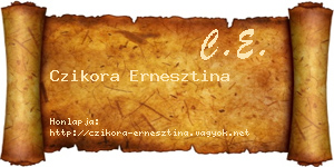 Czikora Ernesztina névjegykártya