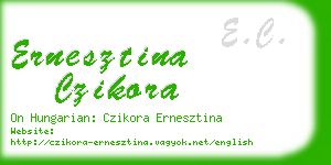 ernesztina czikora business card